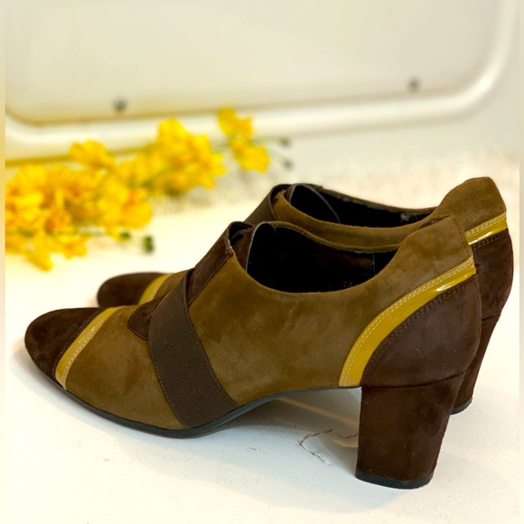 VANELI Luxury and comfort, brown and black shoes size 8M. Unique design. Elegant - Picture 1 of 5